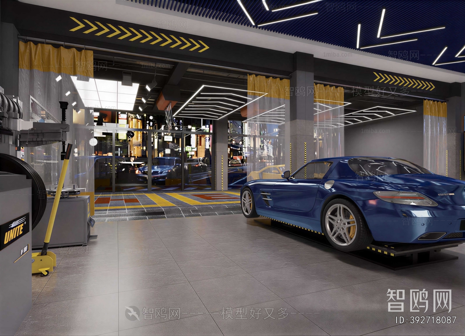 Modern Underground Parking Lot