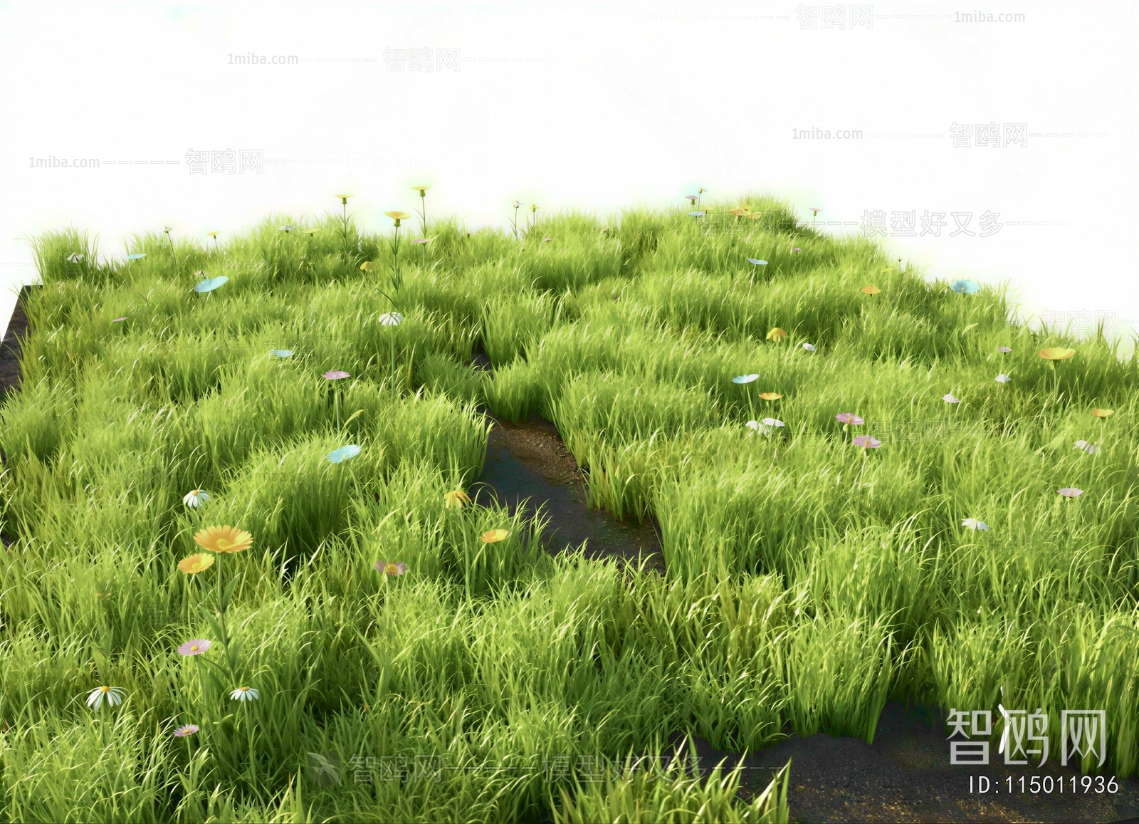 Modern Flowers And Grass