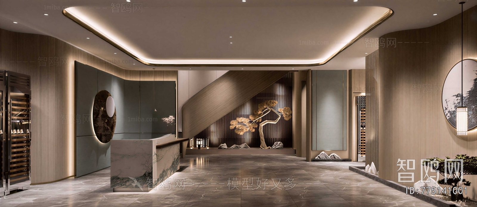 New Chinese Style Lobby Hall