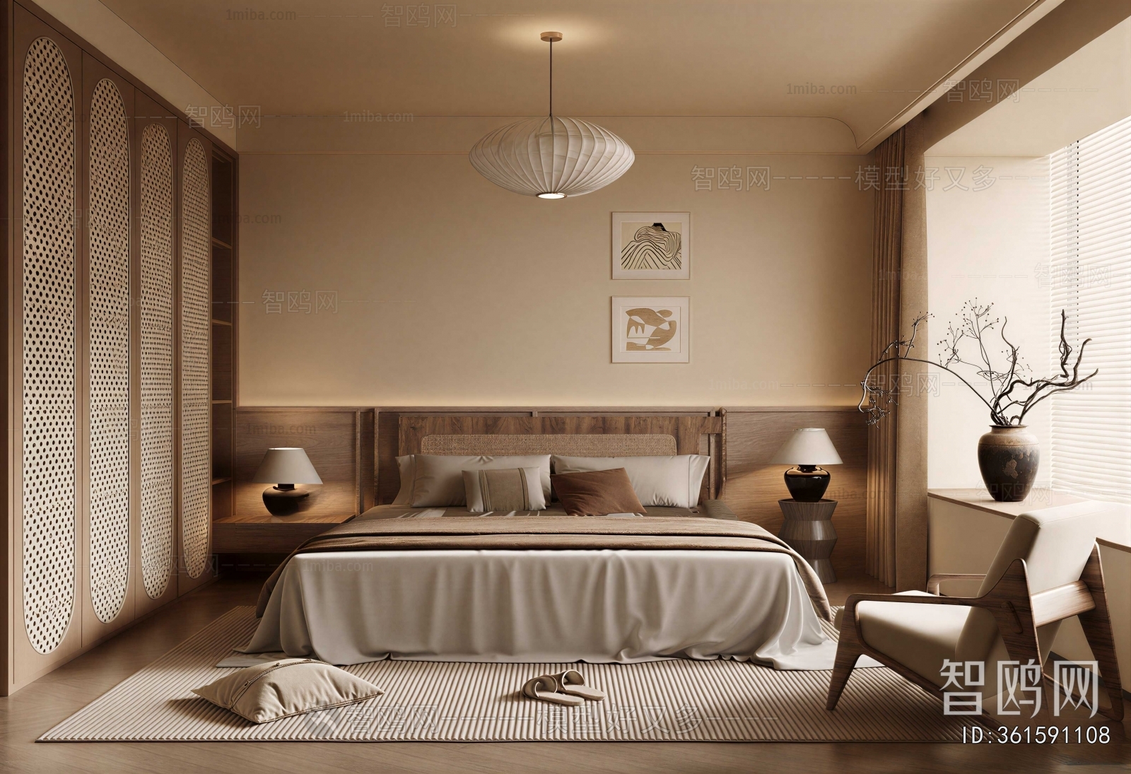 Wabi-sabi Style Bedroom