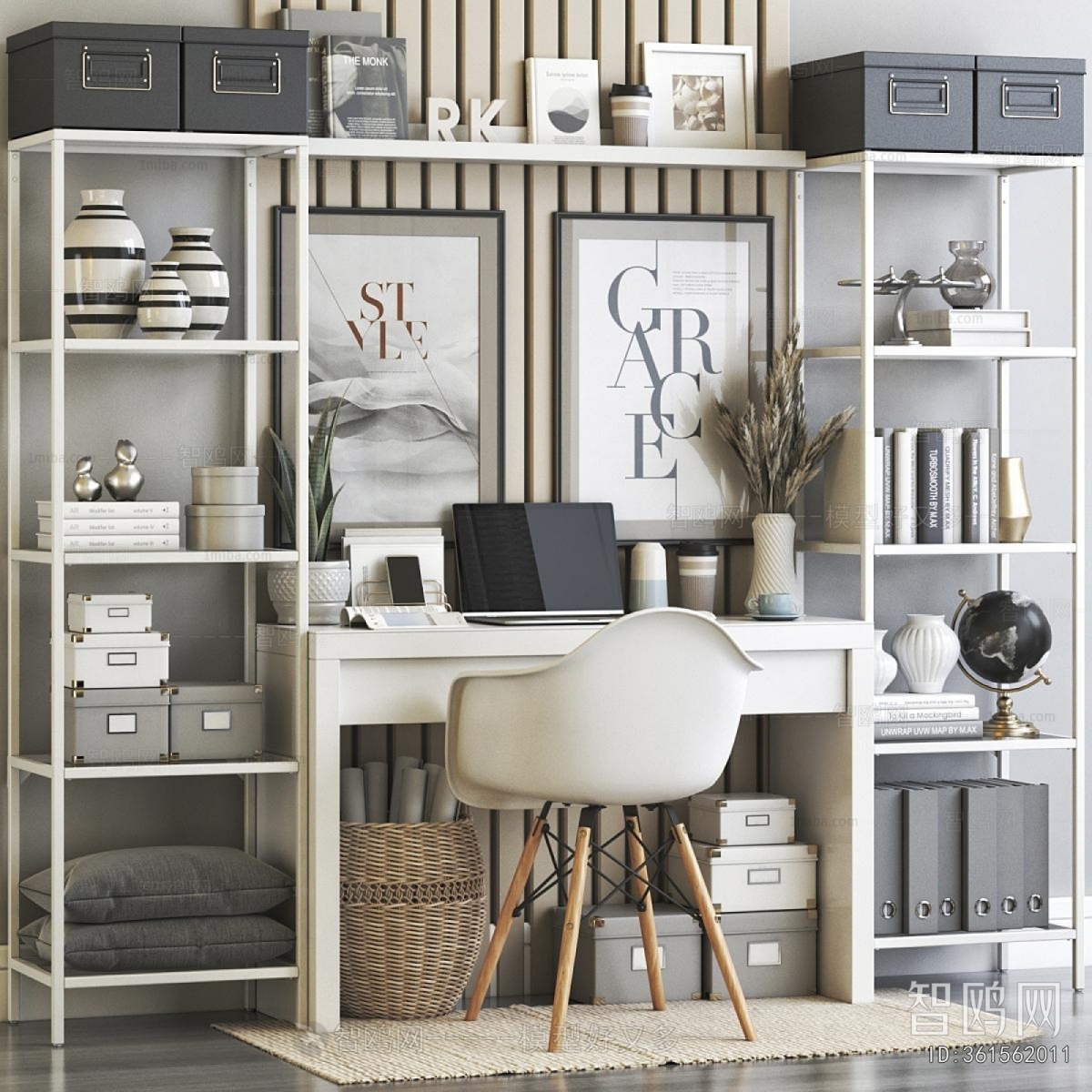 Nordic Style Computer Desk And Chair