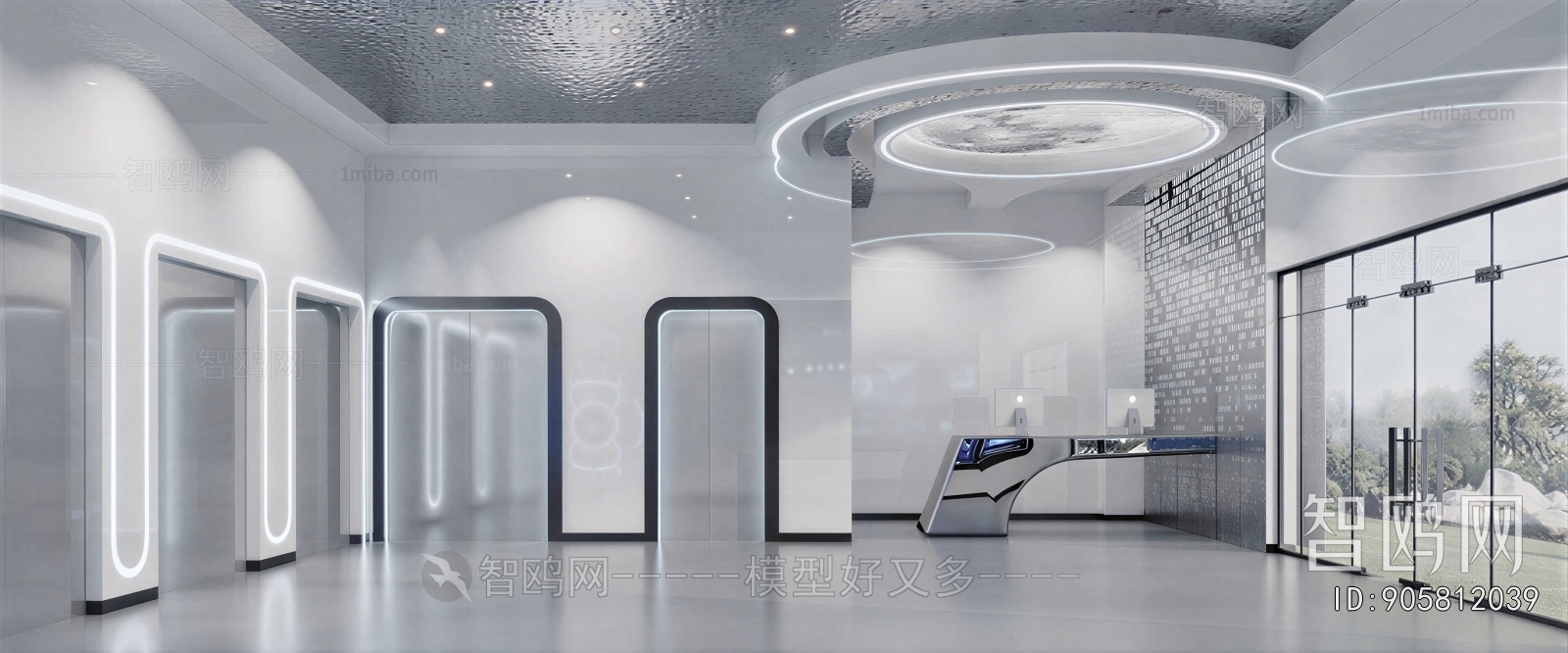 Modern Office Reception Desk