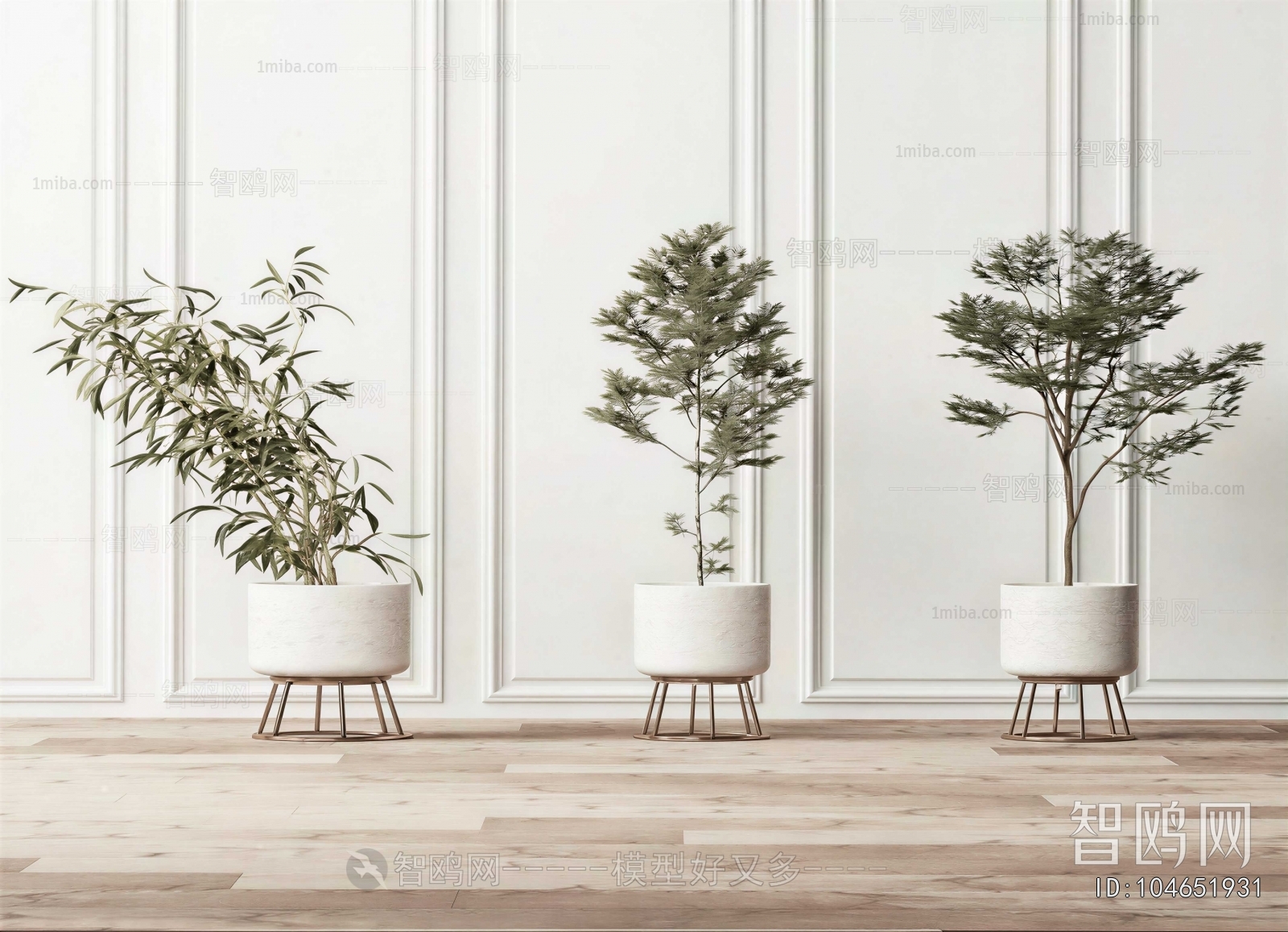 Modern Ground Green Plant Potted Plants