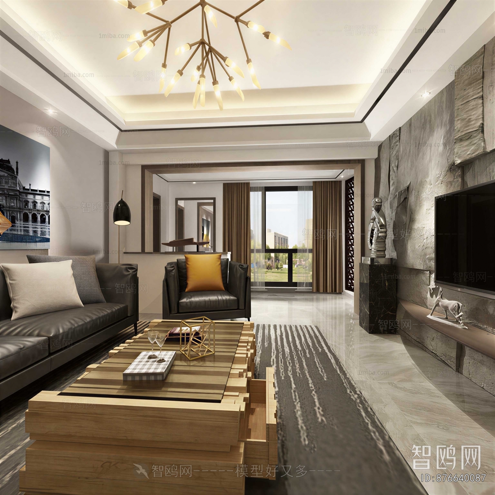 Modern Hong Kong Style A Living Room