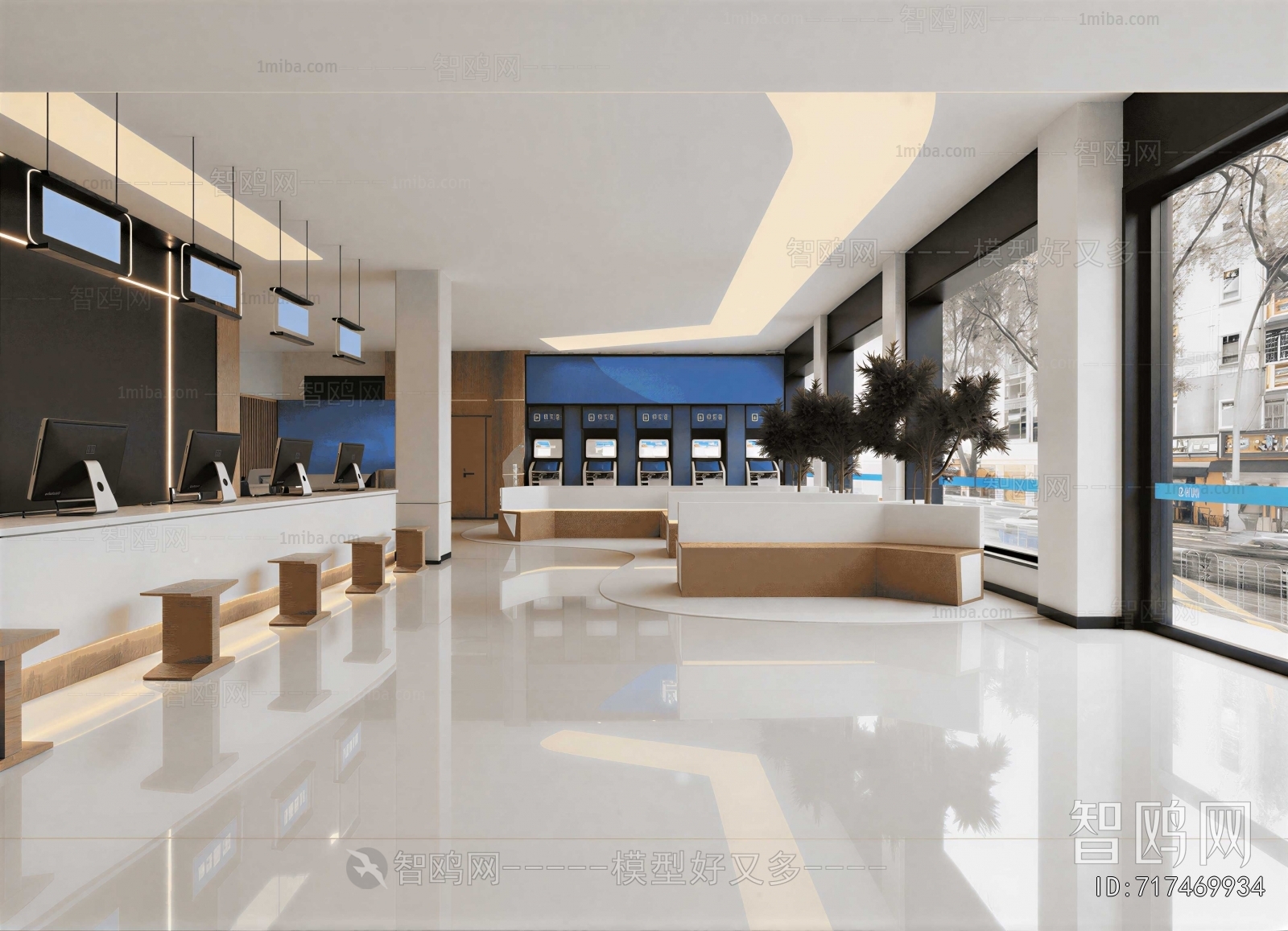 Modern Office Reception Desk