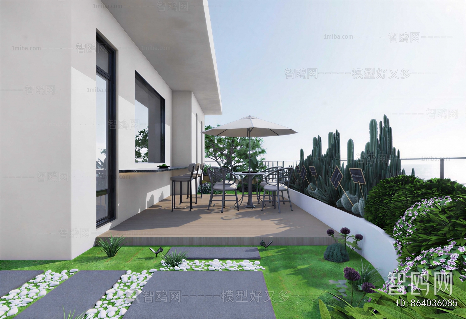 Modern Courtyard/landscape