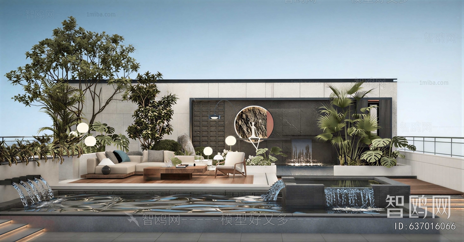 New Chinese Style Courtyard/landscape