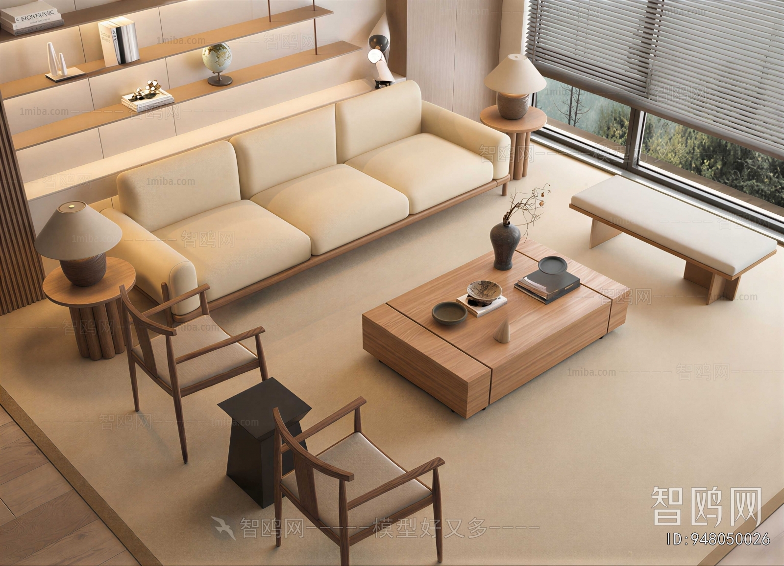 New Chinese Style Sofa Combination