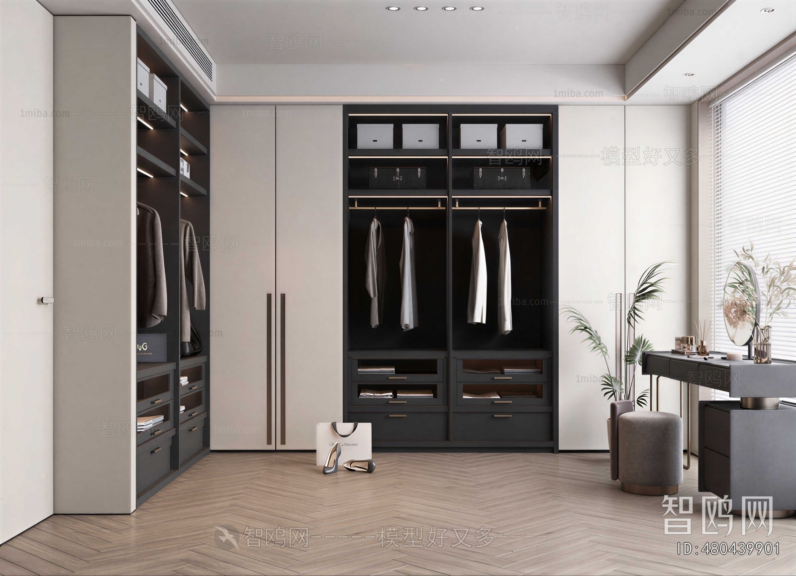 Modern Clothes Storage Area
