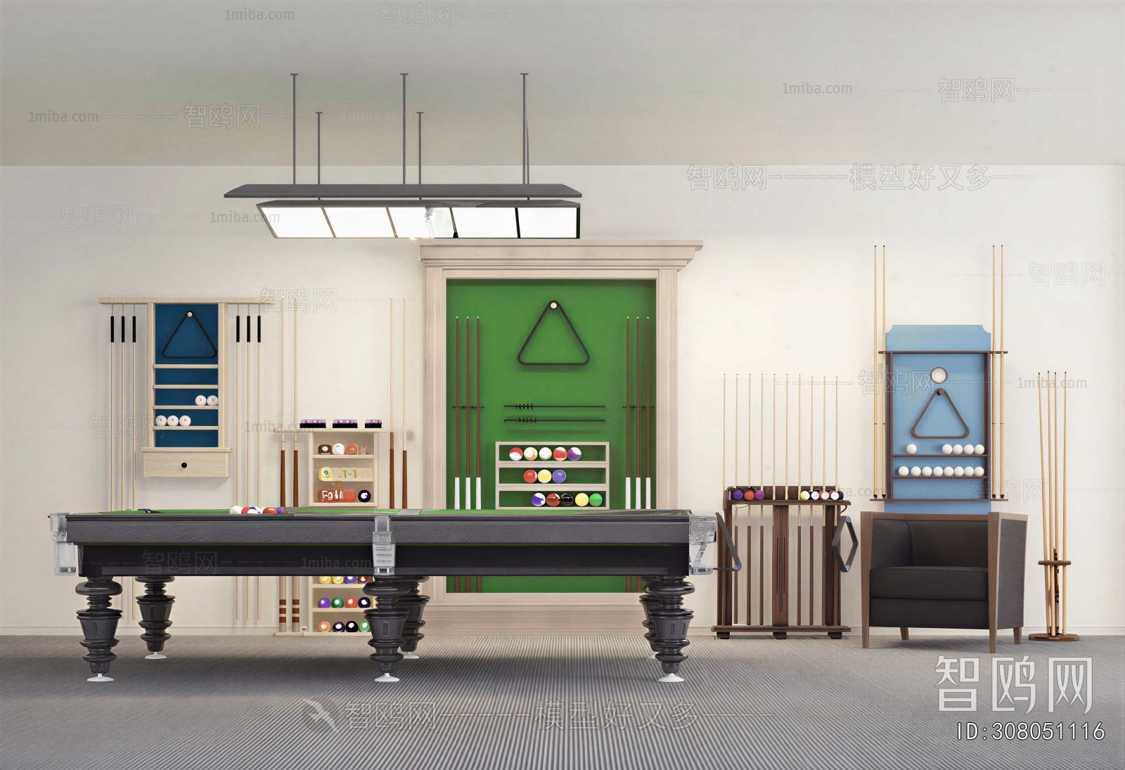 Modern Billiards Room