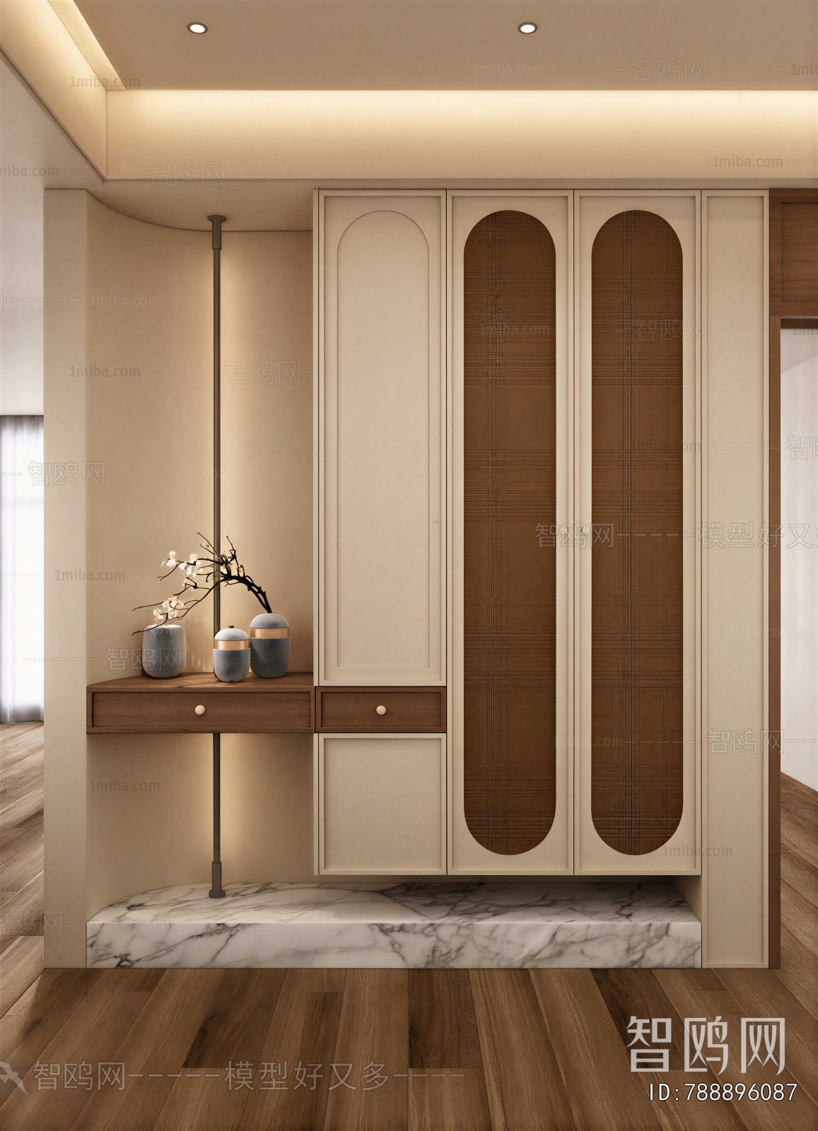 New Chinese Style Entrance Cabinet
