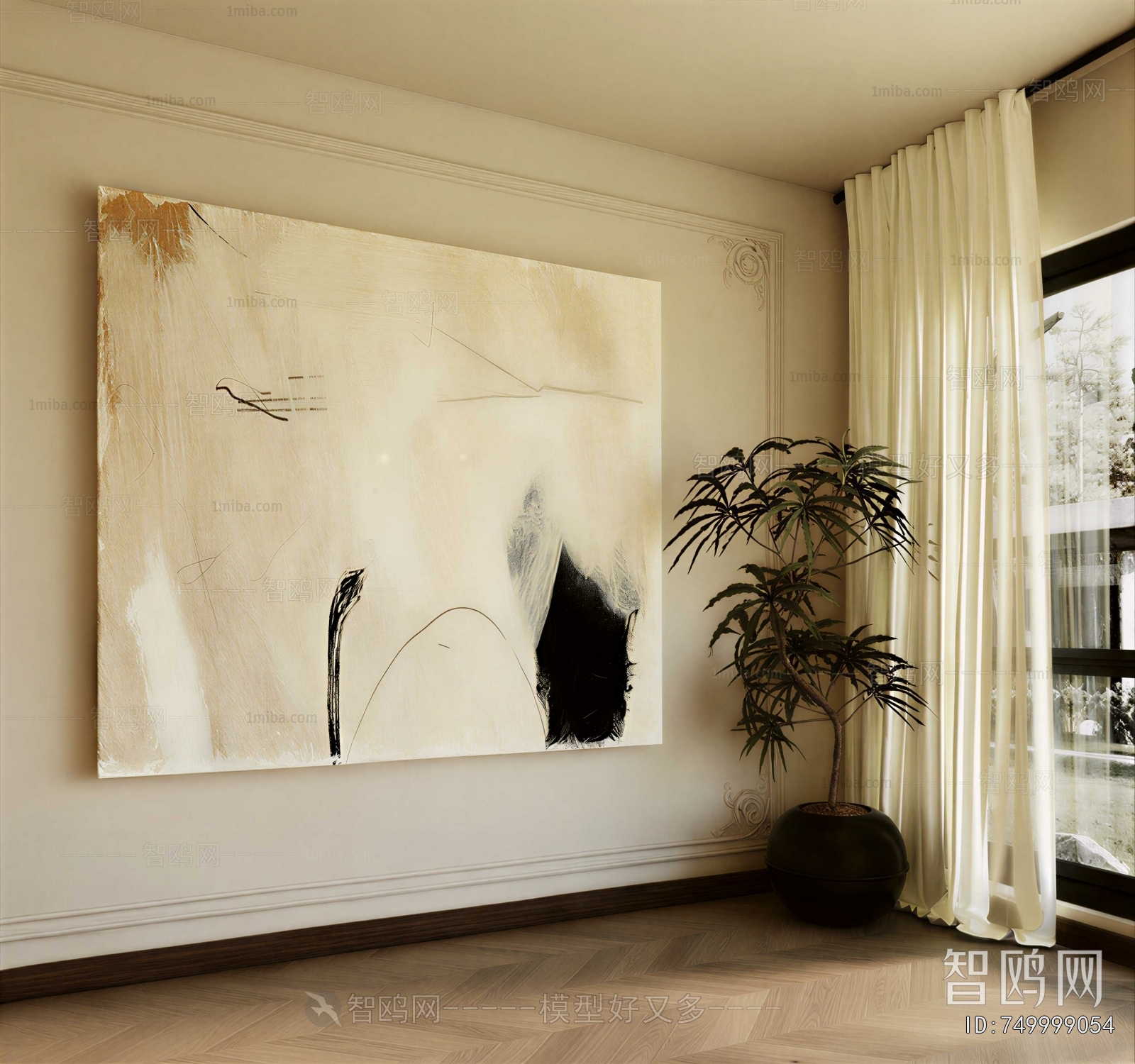 Modern Wabi-sabi Style Painting