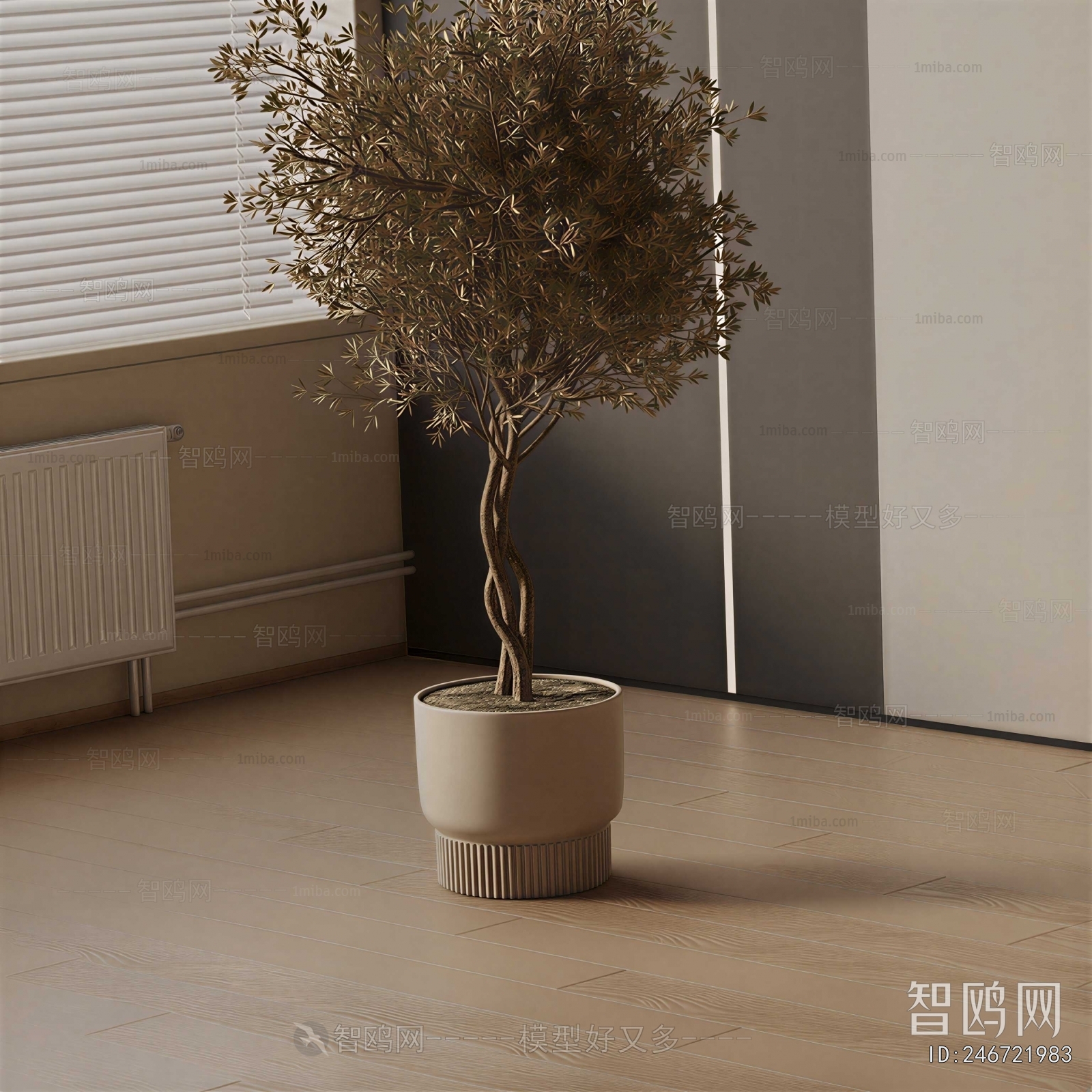 Modern Ground Green Plant Potted Plants