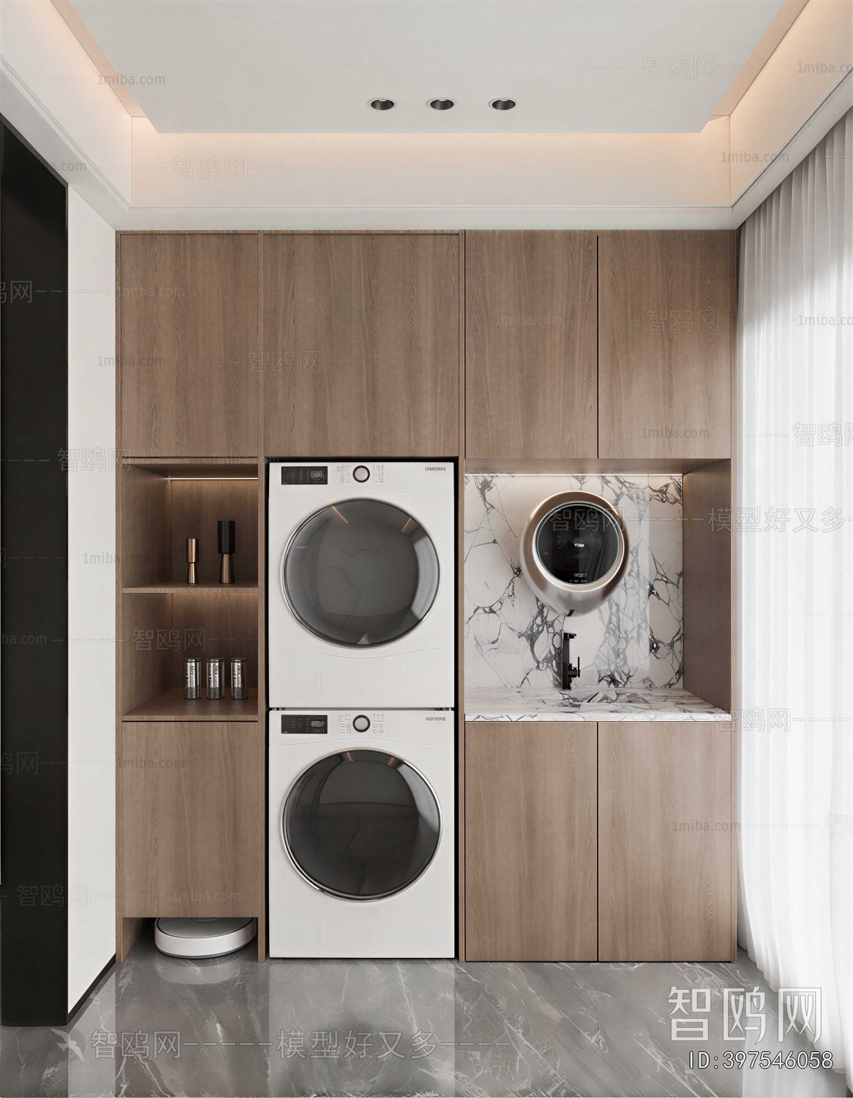 Modern Balcony Laundry Room