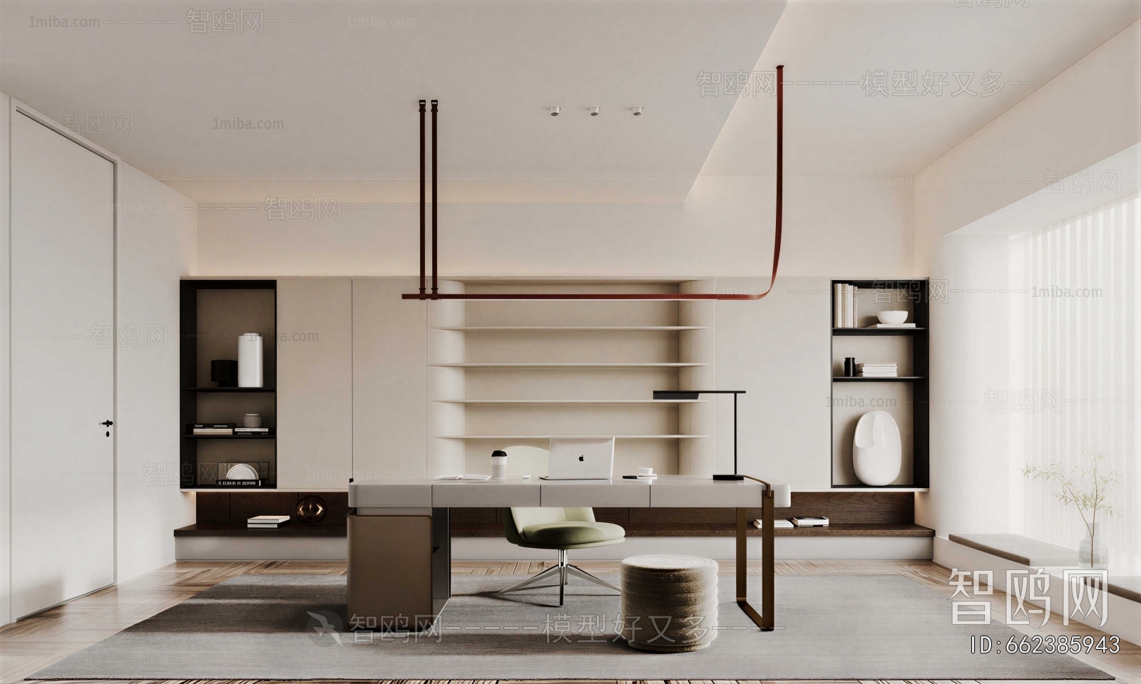 Wabi-sabi Style Study Space