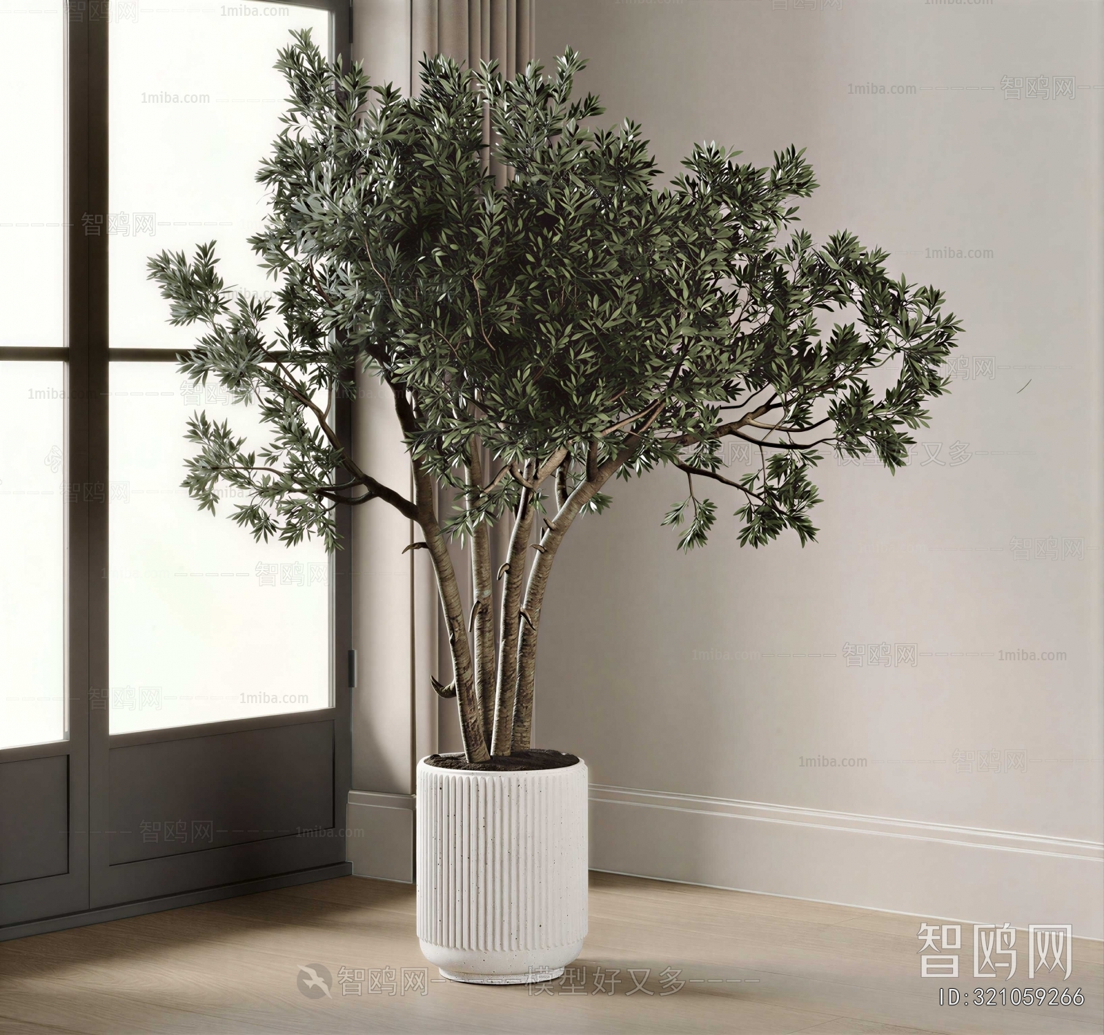 Modern Ground Green Plant Potted Plants
