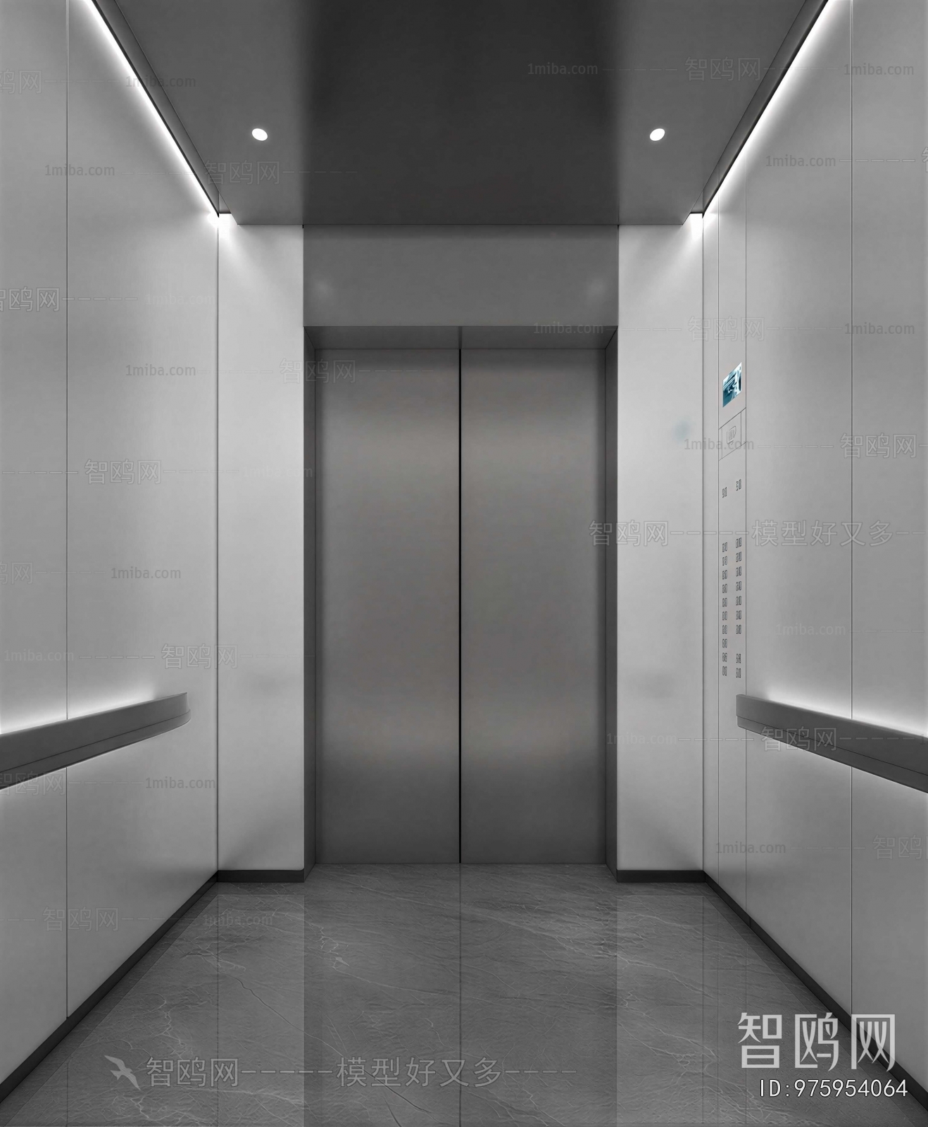 Modern Office Elevator Hall