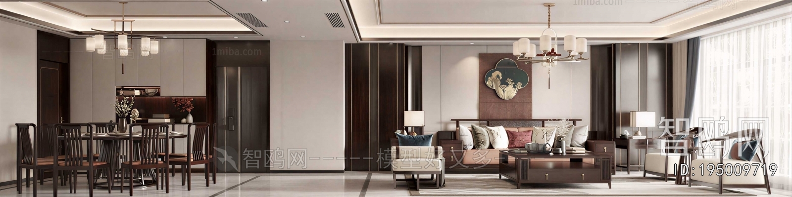 New Chinese Style A Living Room