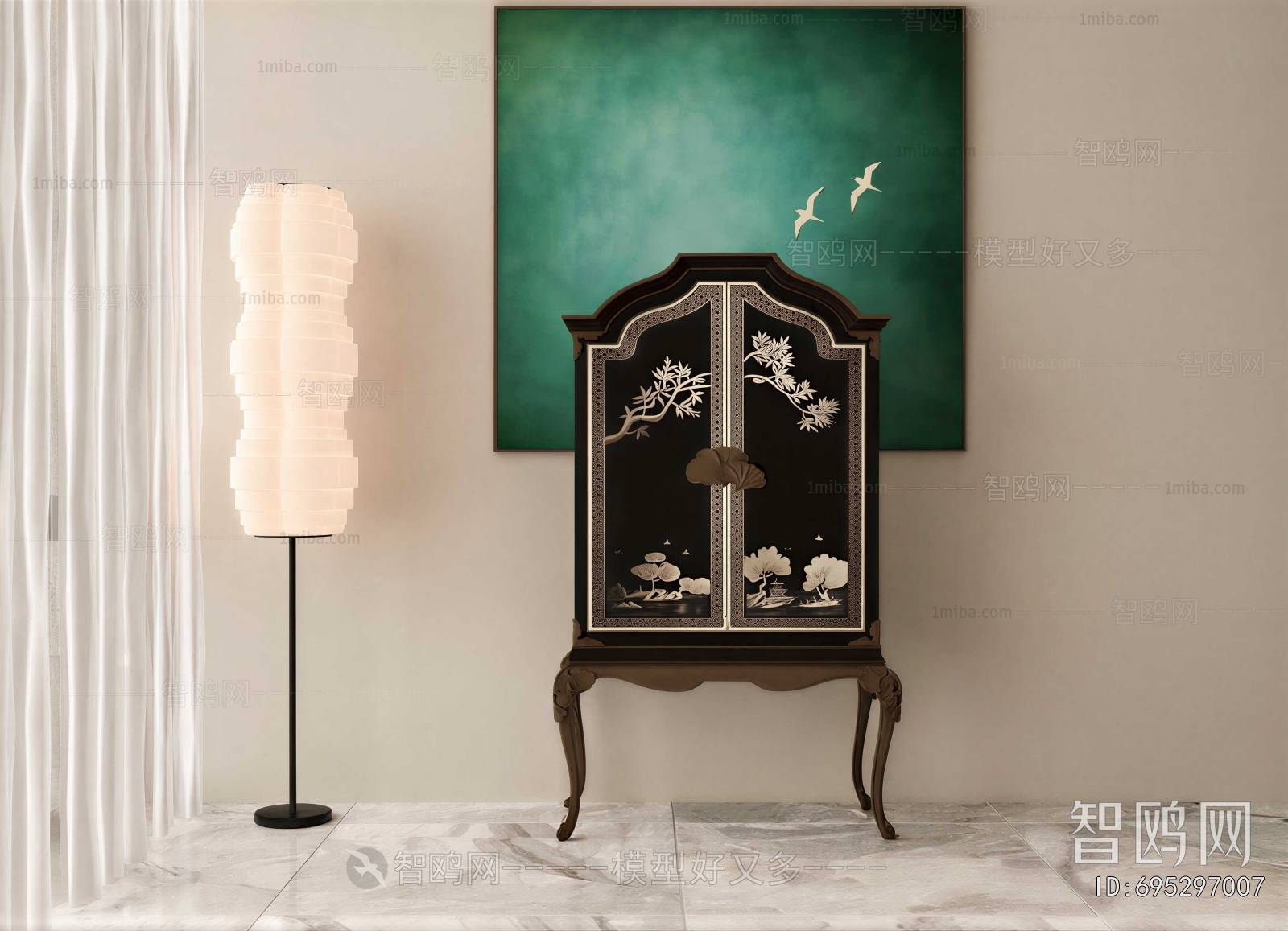 New Chinese Style Side Cabinet