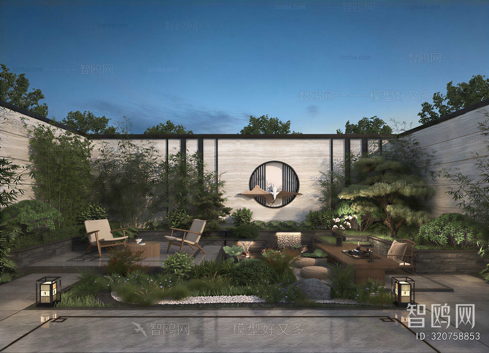 New Chinese Style Courtyard/landscape