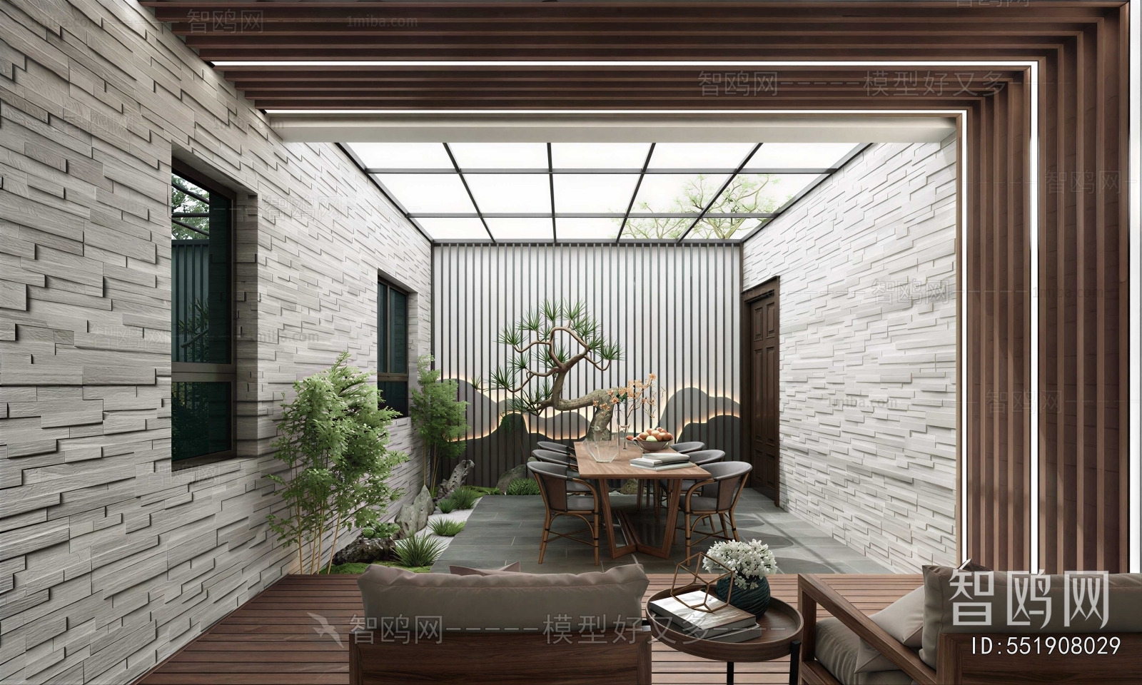 New Chinese Style Courtyard/landscape