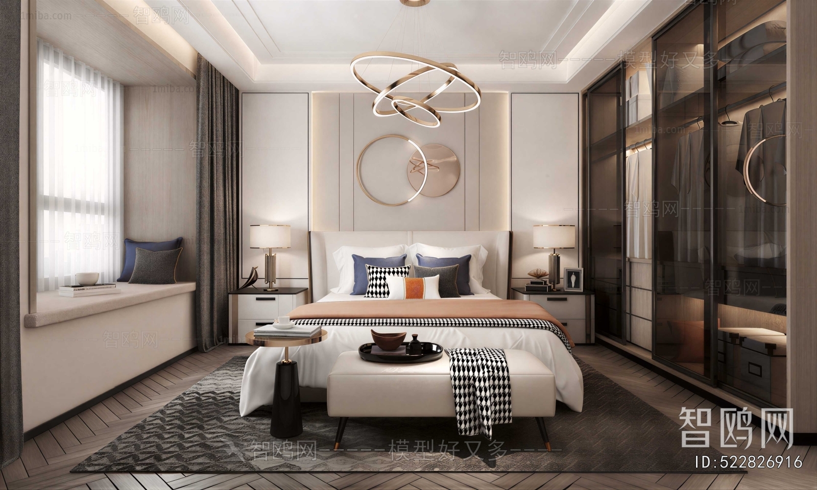 New Chinese Style Bedroom