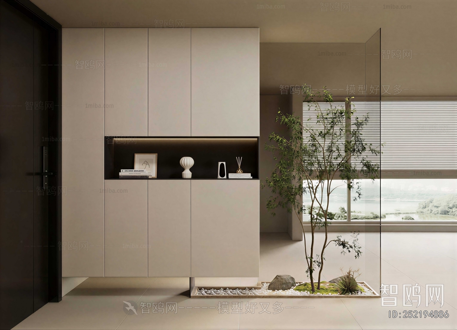 New Chinese Style Entrance Cabinet