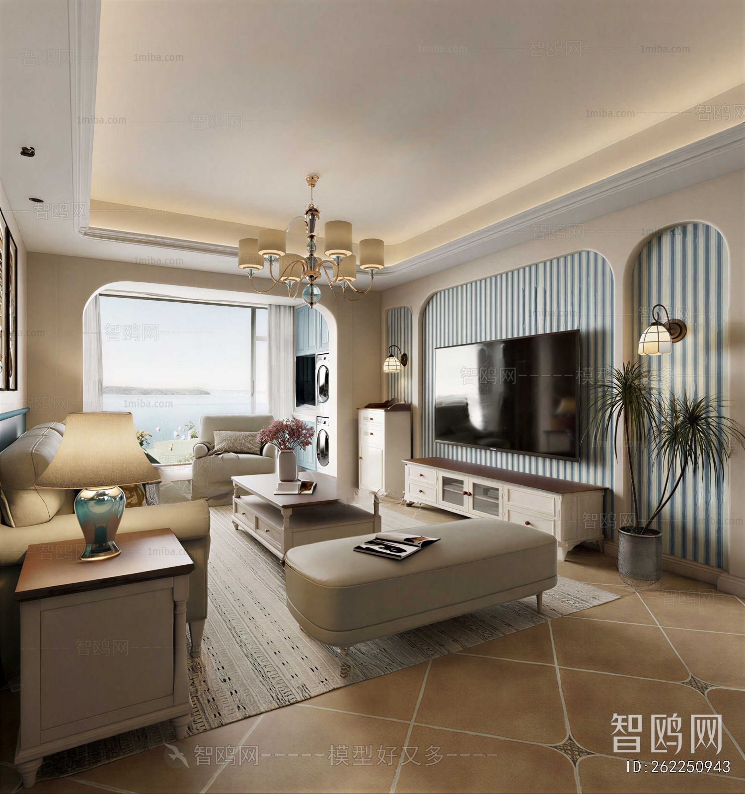 New Chinese Style A Living Room