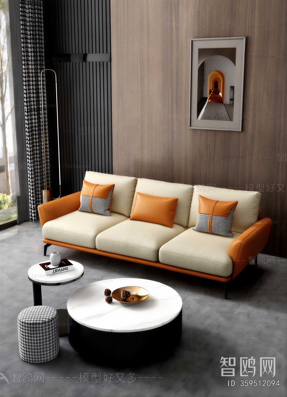 Modern Three-seat Sofa