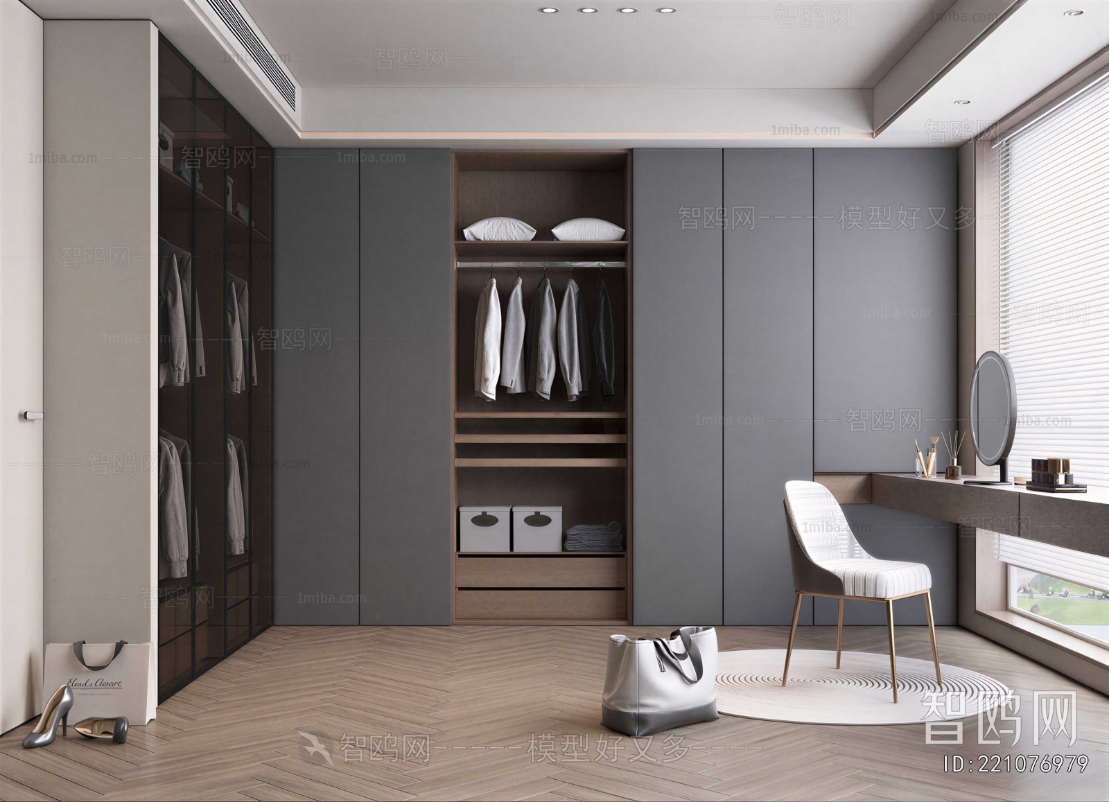Modern Clothes Storage Area