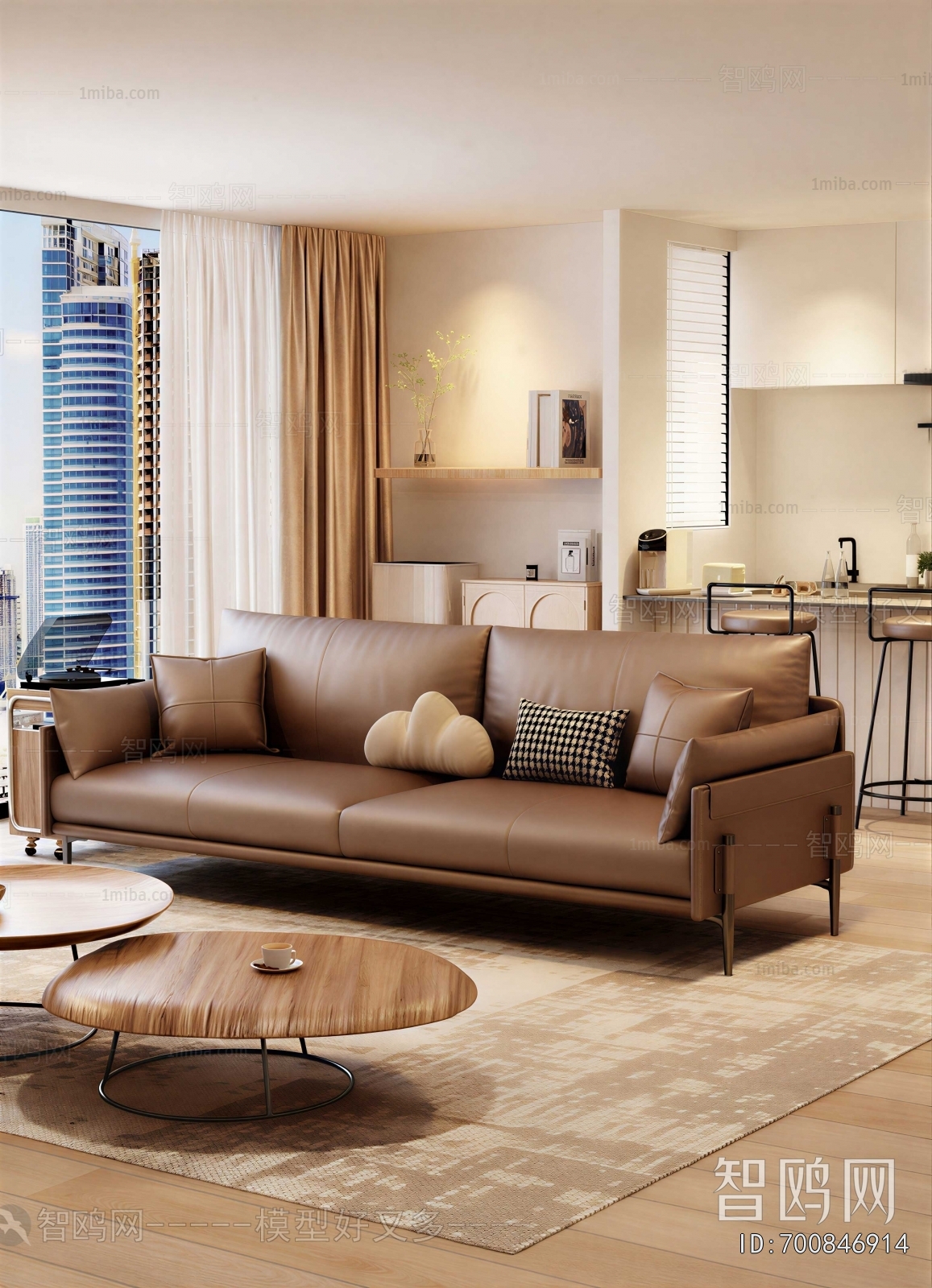 Modern Three-seat Sofa