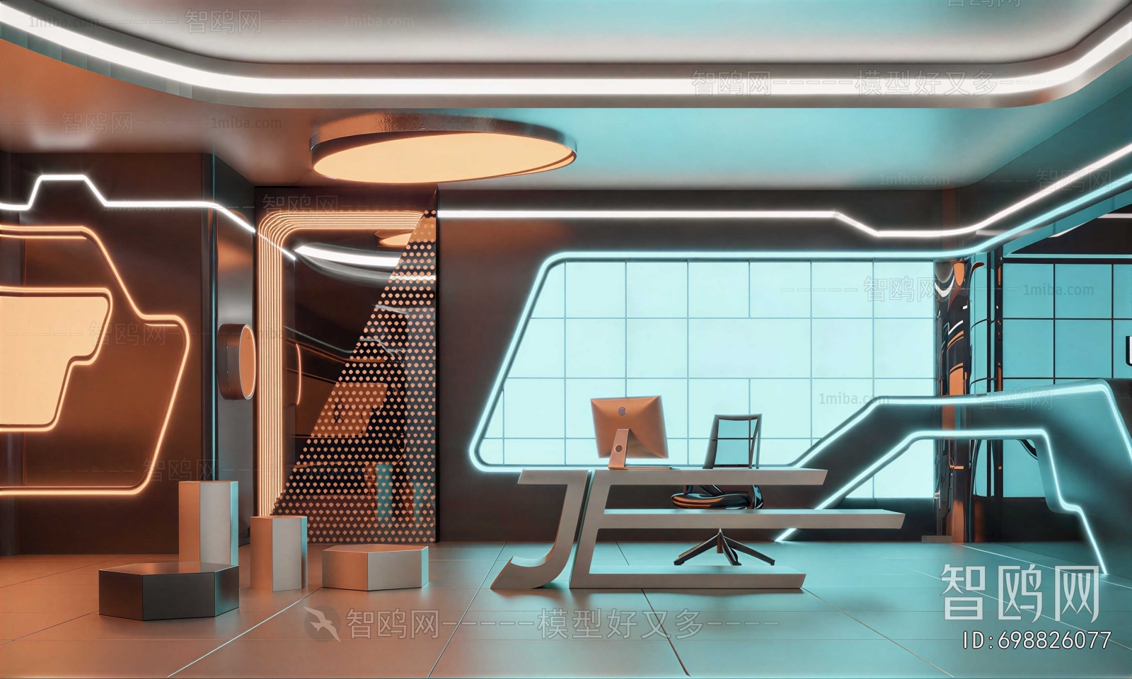 Modern Office Reception Desk