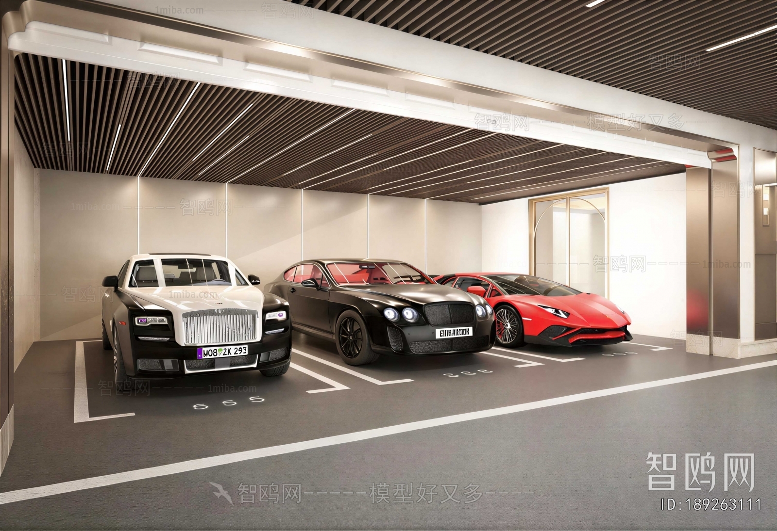 Modern Underground Parking Lot