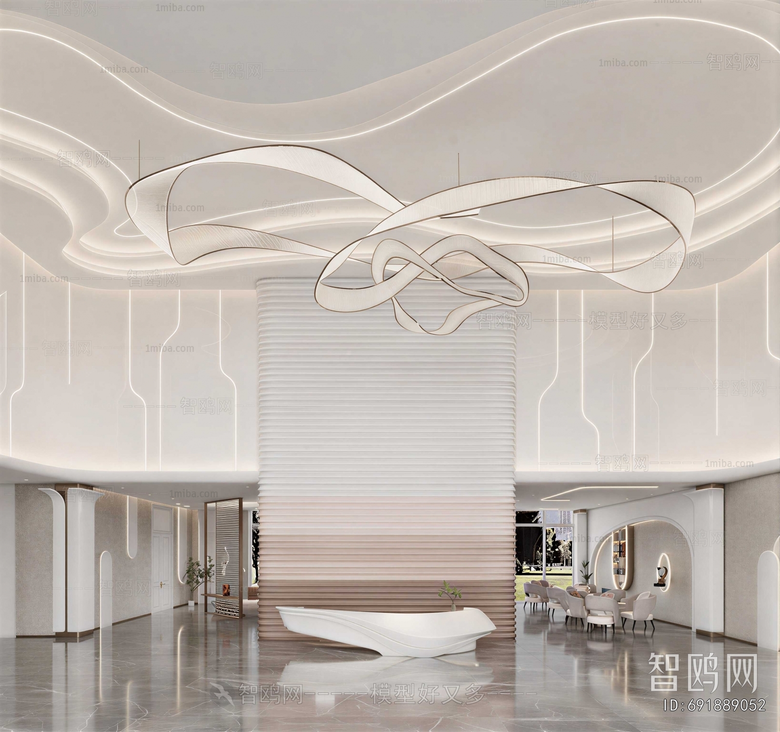 Modern Office Reception Desk