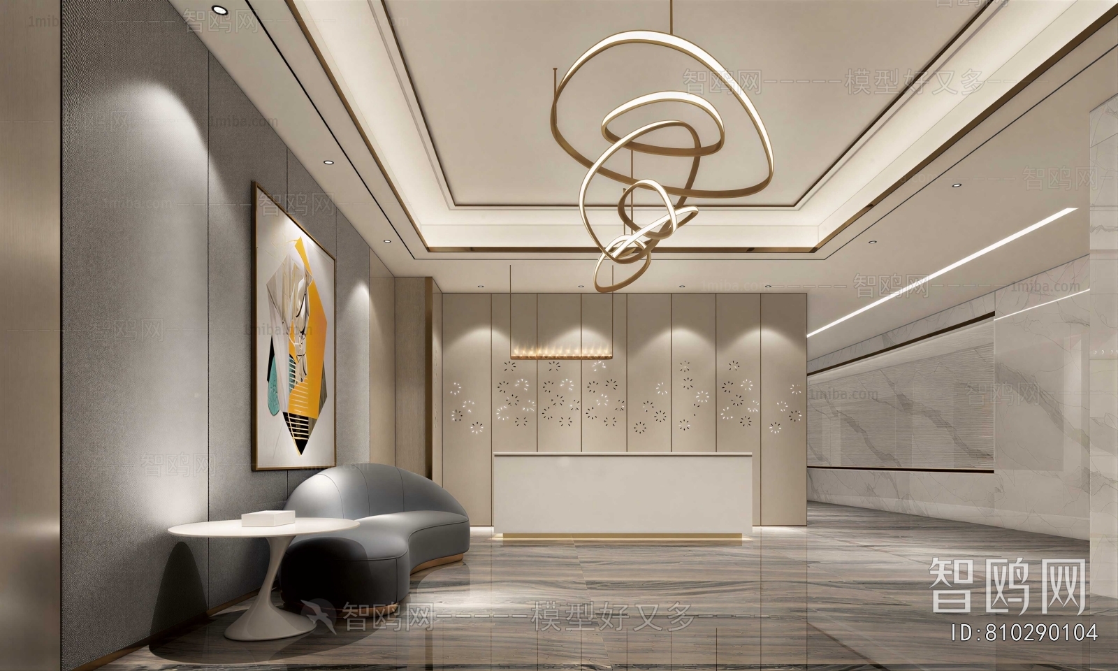 Modern Office Reception Desk