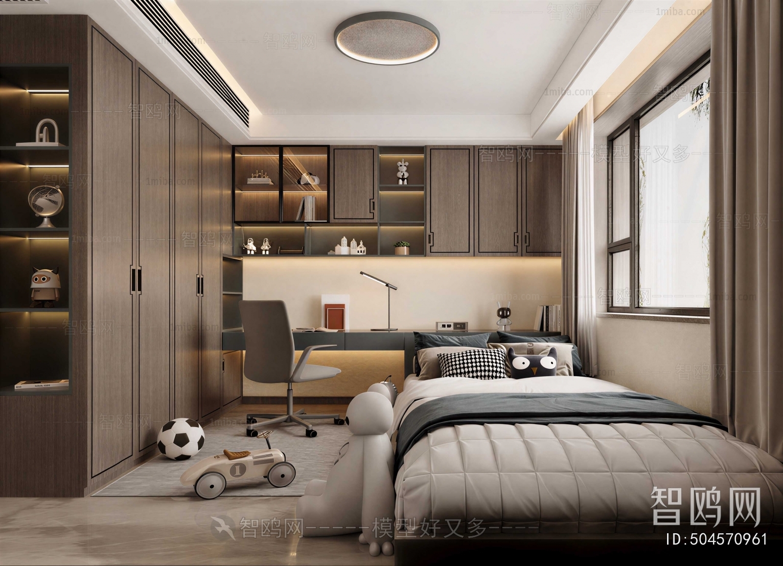 Modern Boy's Room And Son's Room
