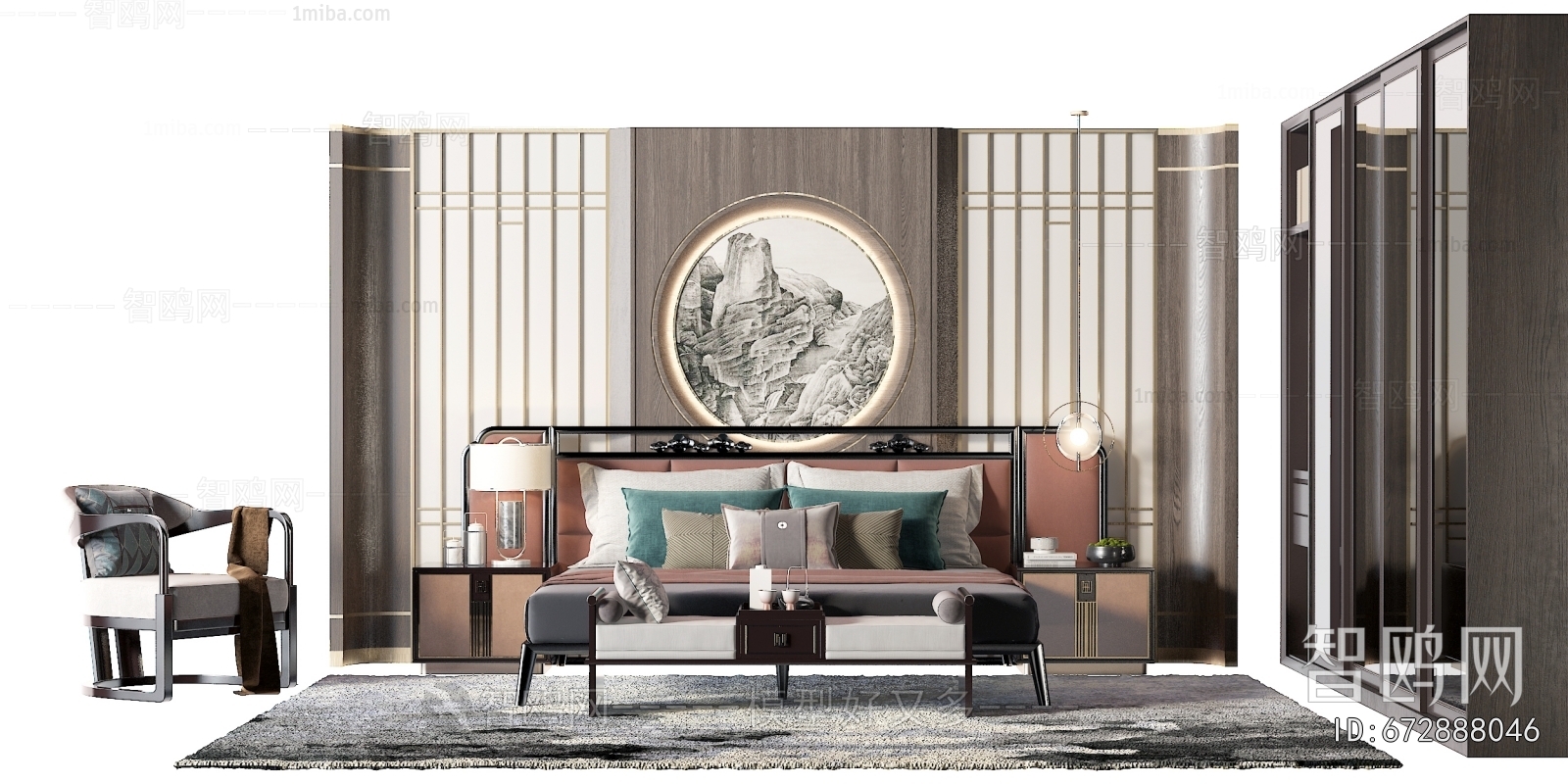 New Chinese Style Double Bed
