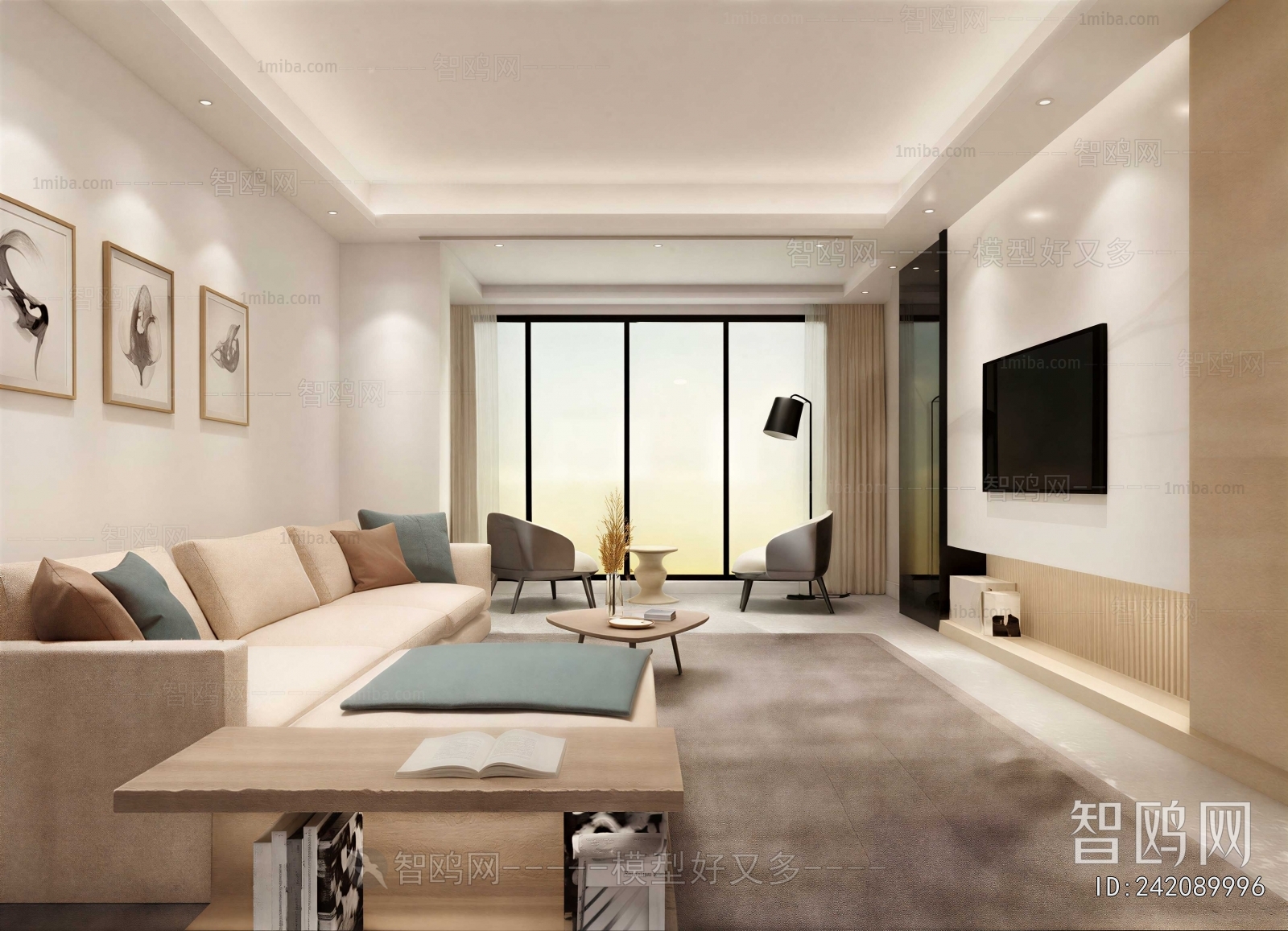New Chinese Style A Living Room