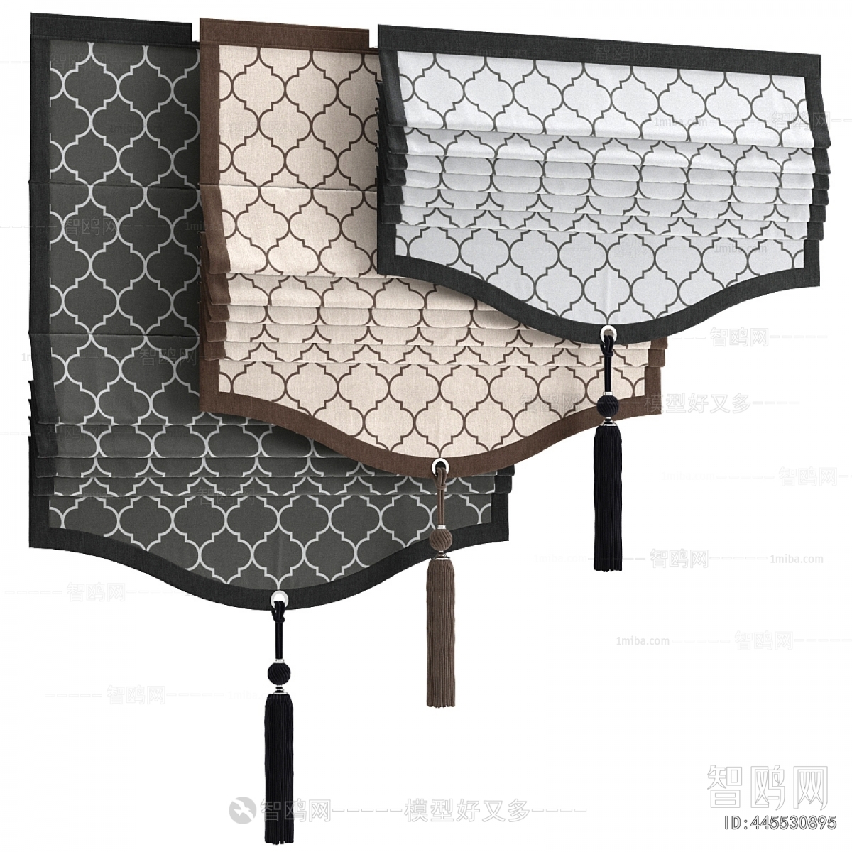 New Chinese Style Roman Curtain