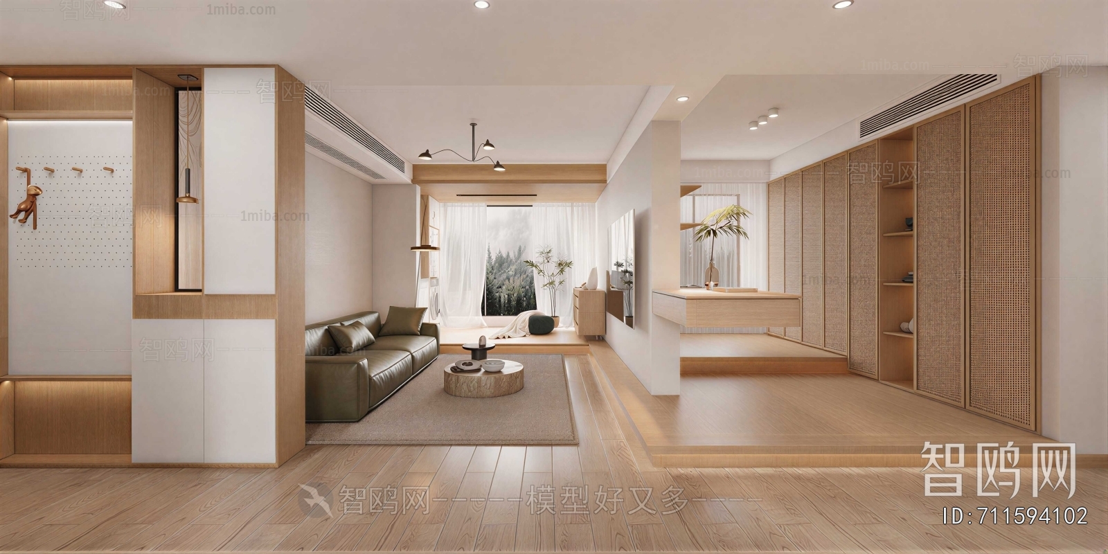 New Chinese Style A Living Room