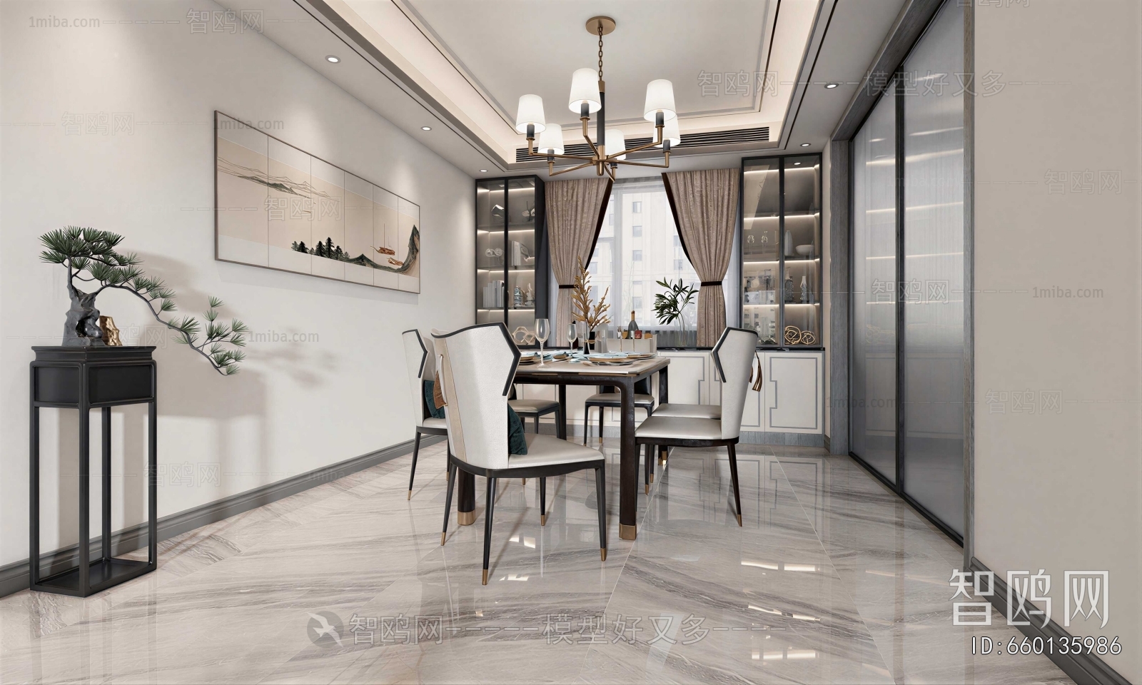 New Chinese Style Dining Room