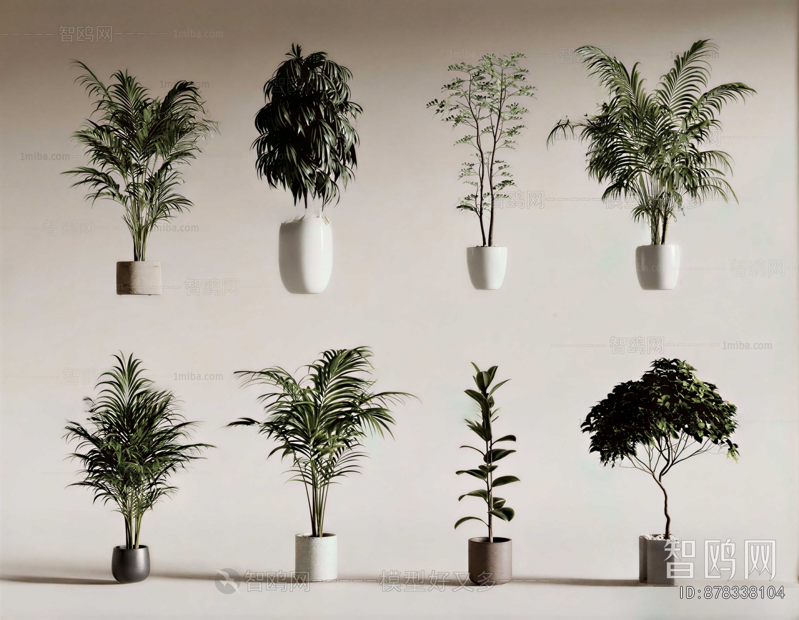 Modern Ground Green Plant Potted Plants