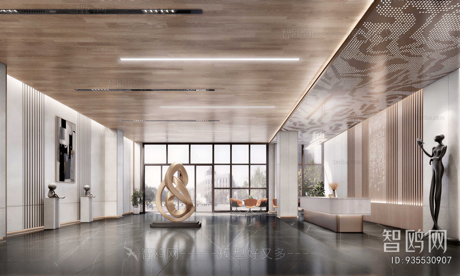 Modern Office Reception Desk