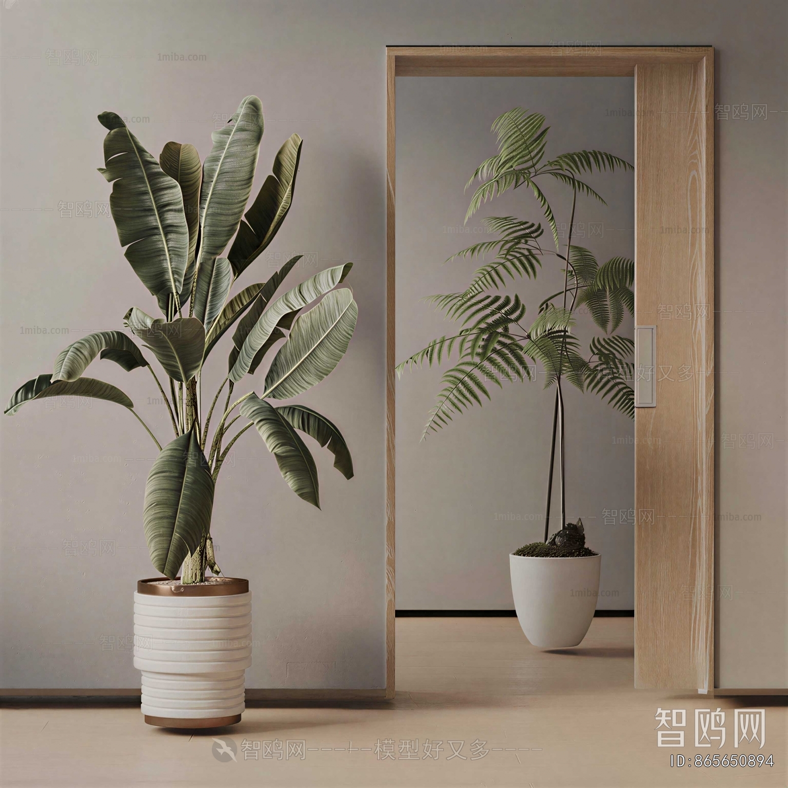 Modern Ground Green Plant Potted Plants