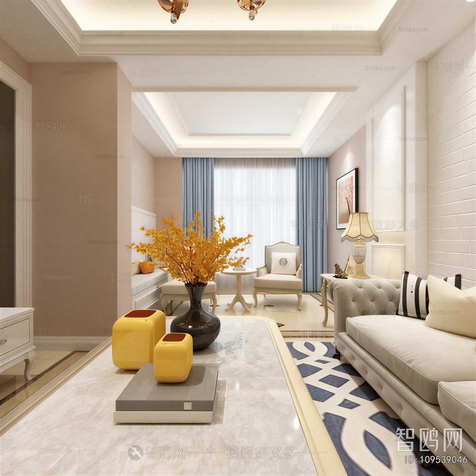 New Chinese Style A Living Room