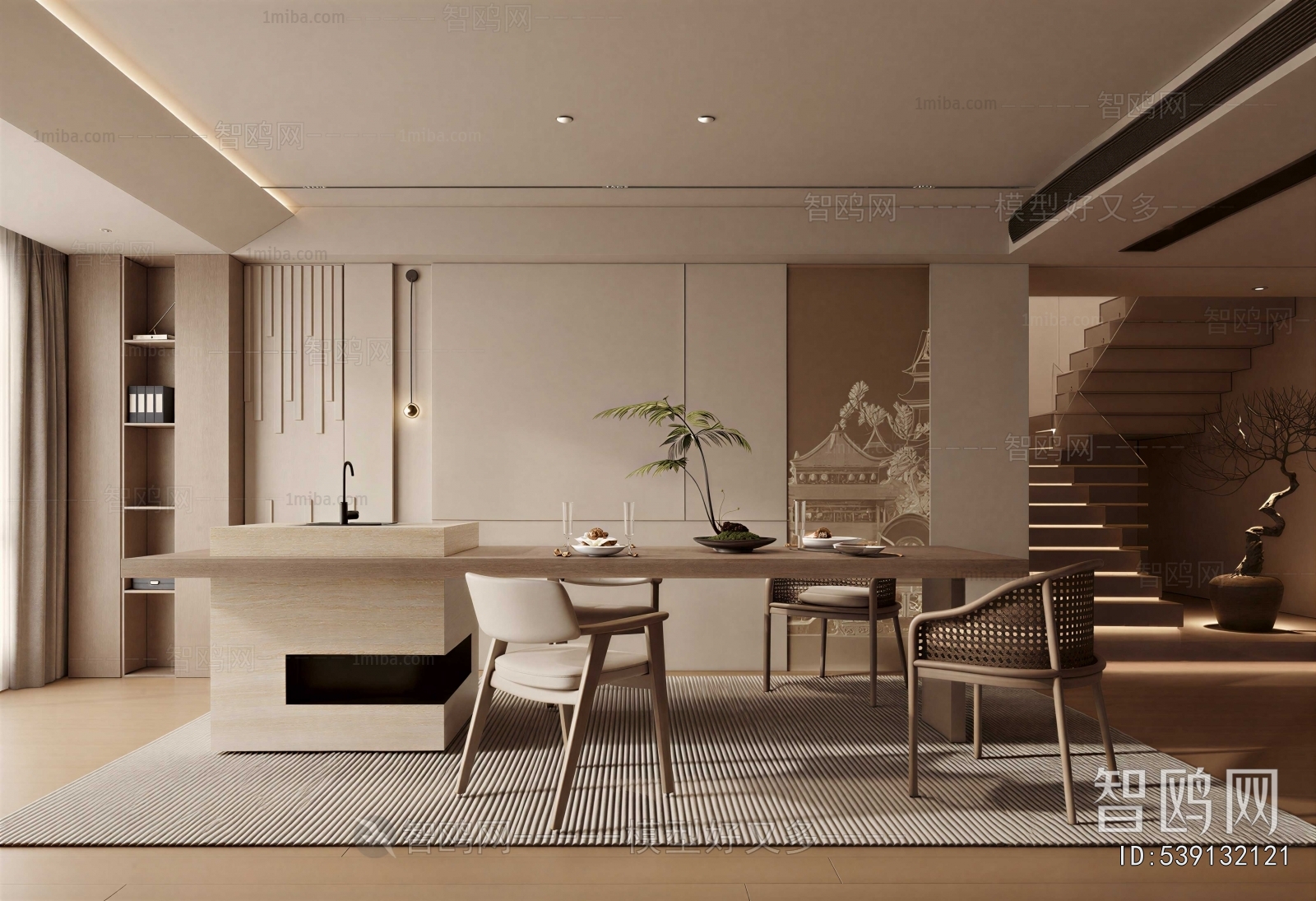 New Chinese Style Dining Room
