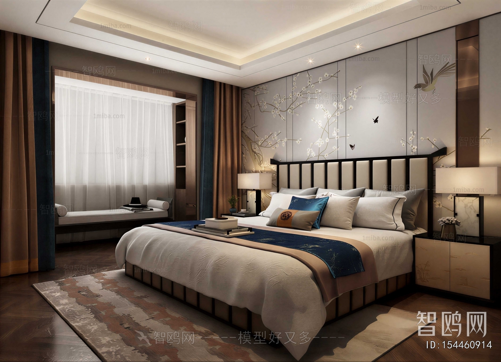 New Chinese Style Bedroom