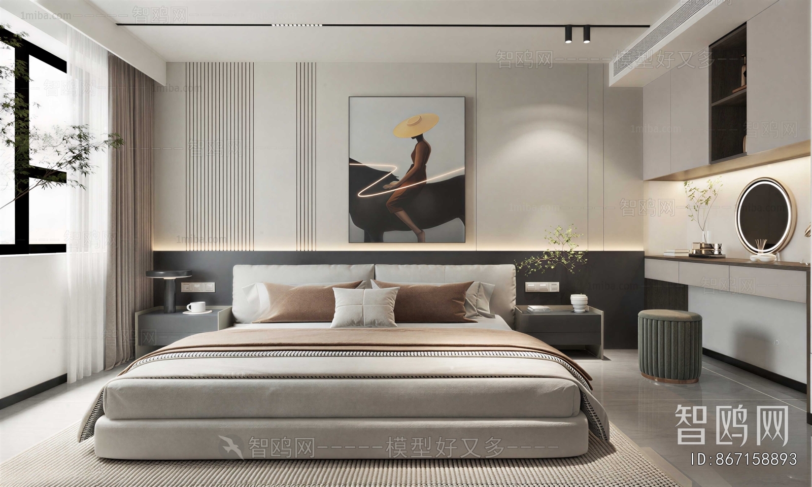 New Chinese Style Bedroom