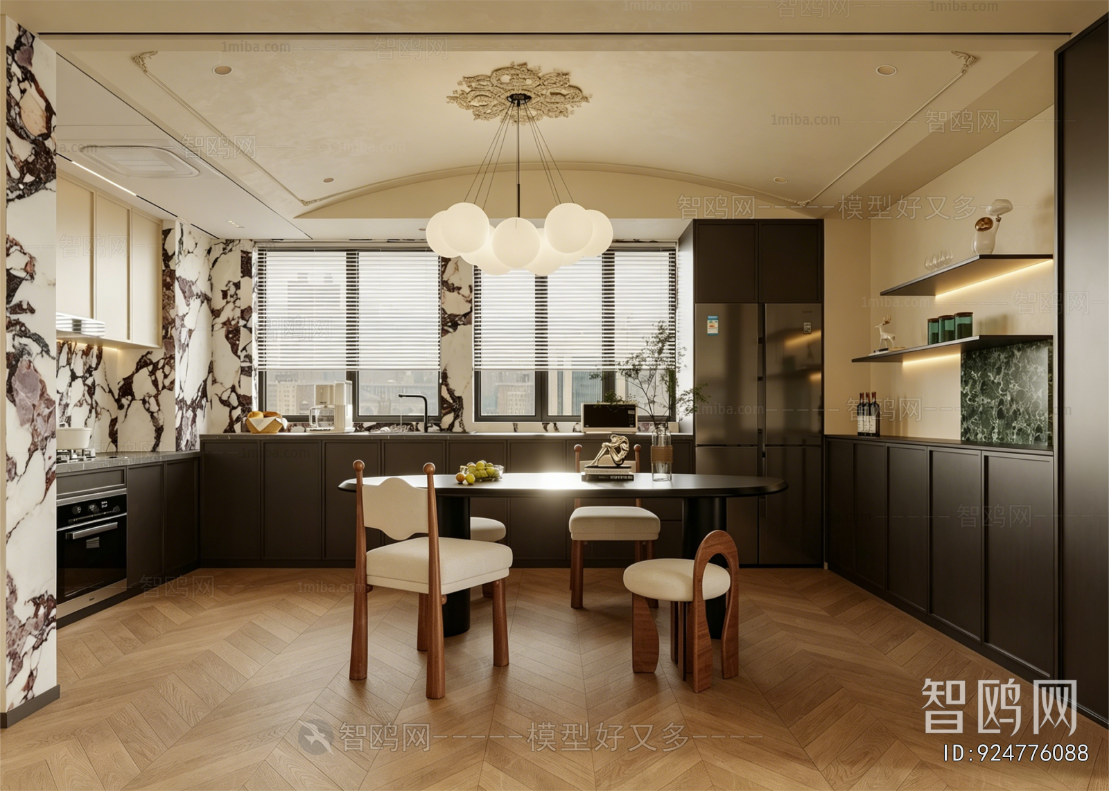 French Style Open Kitchen
