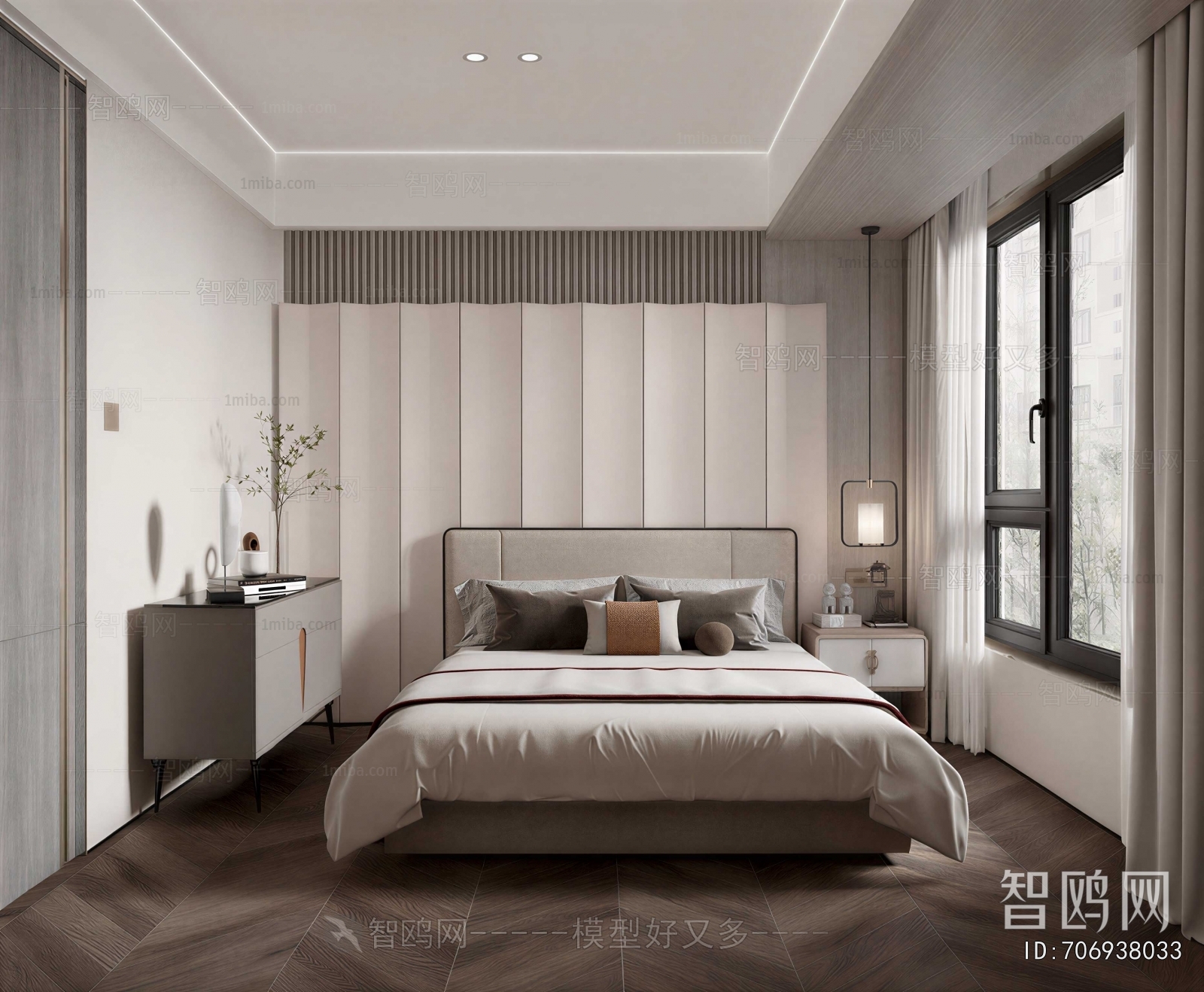 New Chinese Style Bedroom